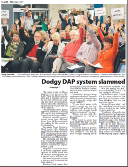 Motion from the floor to #ScraptheDAP - 29 July 2015